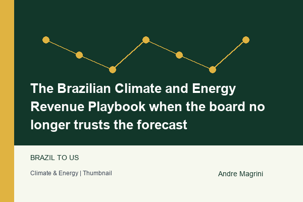 The Brazilian Climate and Energy Revenue Playbook when the board no longer trusts the forecast