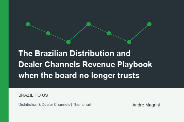 The Brazilian Distribution and Dealer Channels Revenue Playbook when the board no longer trusts the forecast